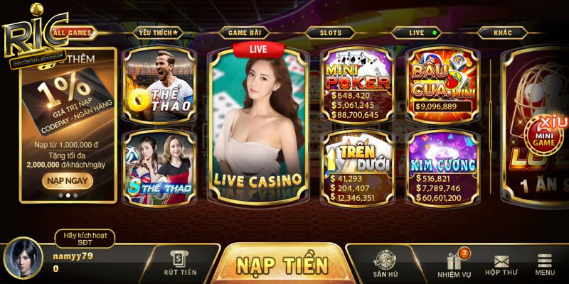 Cổng game Ricwin có kế hoạch phát triển rõ ràng
